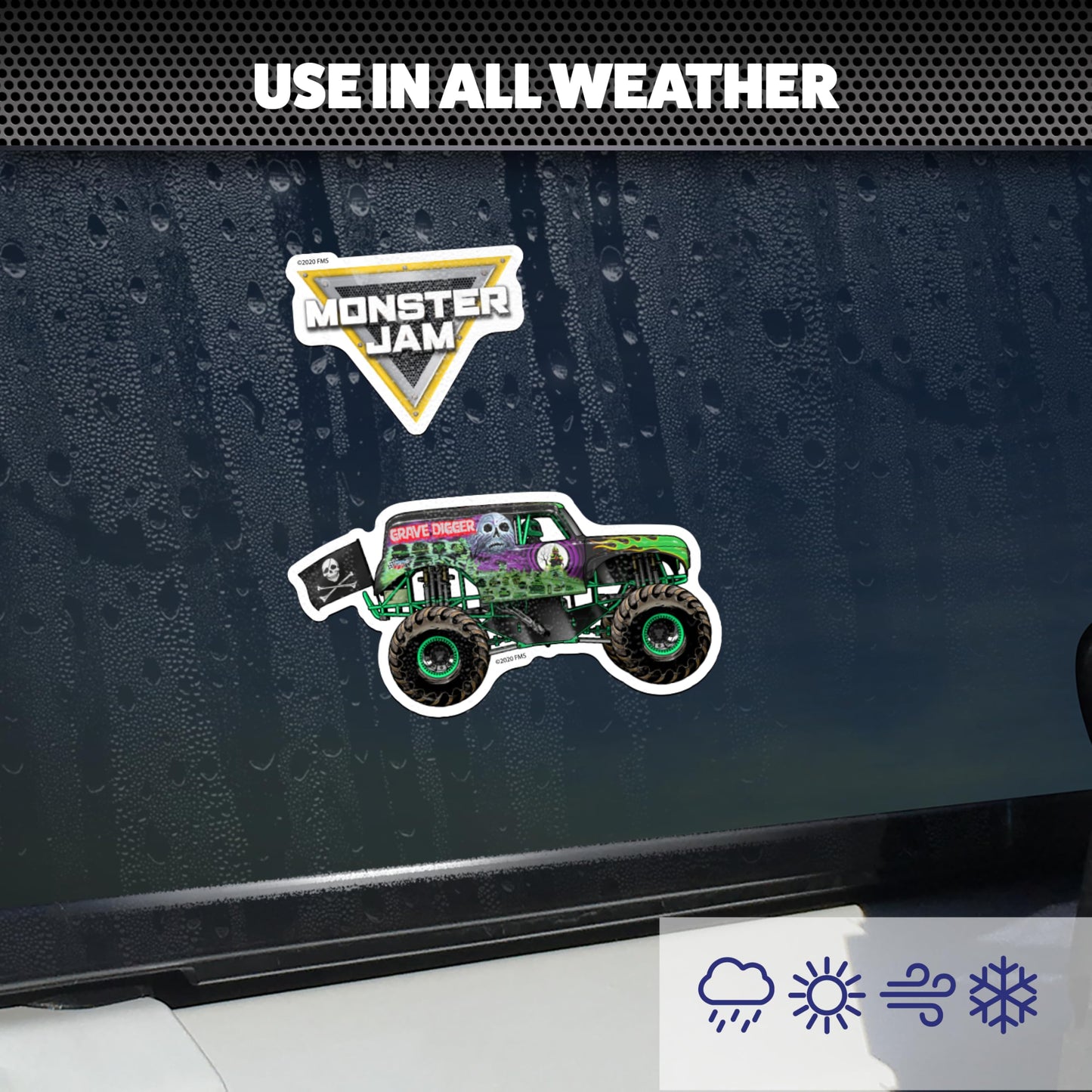 Monster Jam Trucks Decal Pack - Set of 15 Monster Truck Stickers Includes Grave Digger El Toro Loco Max D Zombie Megalodon Dragon Soldier Fortune Mutt
