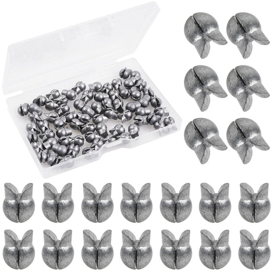 100pcs Split Shot Fishing Weights Removable Round Clip On Fly Fishing Line Sinkers Freshwater Saltwater Split Shot Fishing Sinkers Weights
