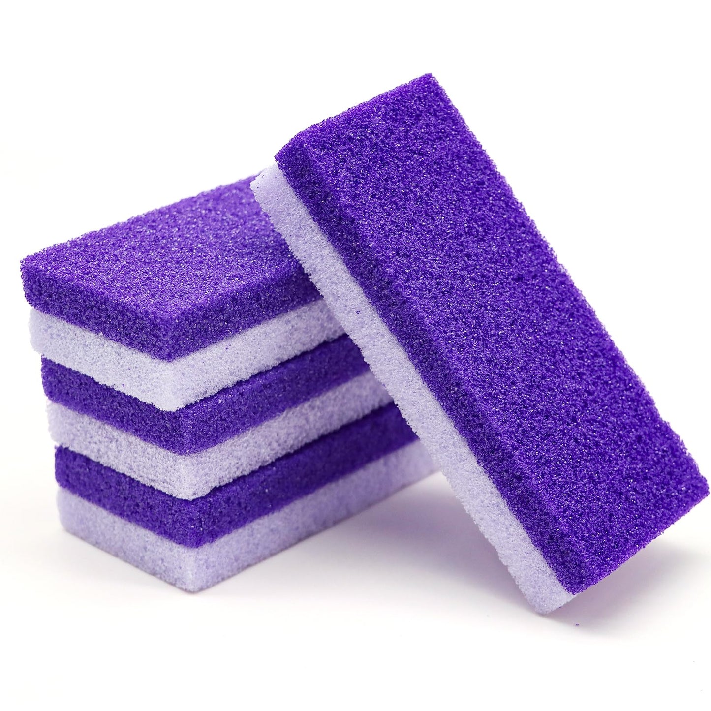 lenpestia Foot Pumice Stone 4 Pack Pedicure Stone for Feet Pumice Sponge for Feet Callus Remover and Scrubber Double Sided Pedicure Foot Pumice Stone for Feet and Heels Callus and Dead Skins (Purple)