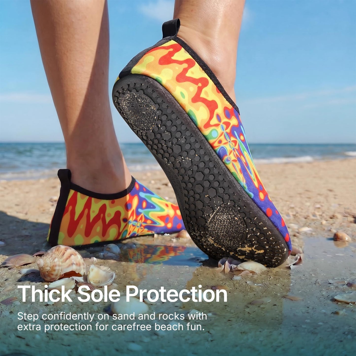 Water Shoes for Women Men Quick-Dry Aqua Socks Swim Beach Barefoot Yoga Exercise Wear Sport Accessories Pool Camping Must Haves Adult Youth Size 10-11Women/9-10Men
