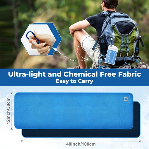 Sukeen Cooling Towels 6 Pack (40"x12"), Cooling Towels for Neck and Face, Quick Dry Sport Camping Cooling Towel, Cold Towel for Hot Weather