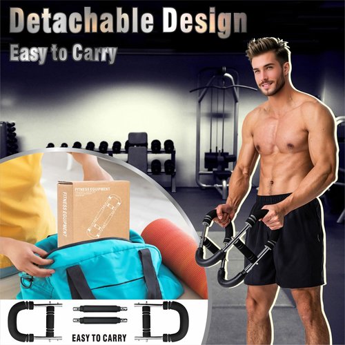 Rhewatin Twister Arm Trainer, Adjustable Resistance Chest Workout Equipment for Men Women, Forearm Biceps Tricep Chest Thigh Exerciser, Portable Spring Home Workout Bar, Light (40-70lb)