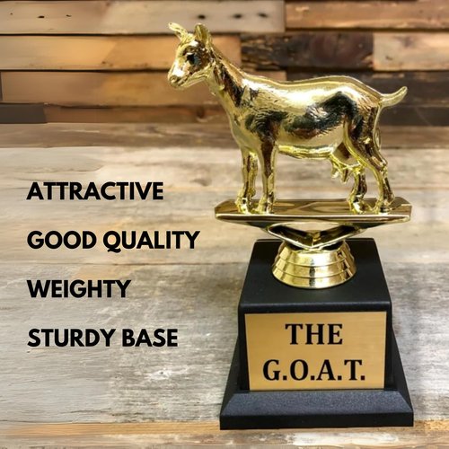 Goat Trophy Award for Coworkers, Boss, Friends and Sports | Engraved Awards and Trophies | Funny Trophy for Adults | Gag Christmas, White Elephant and Employee of The Month Gift