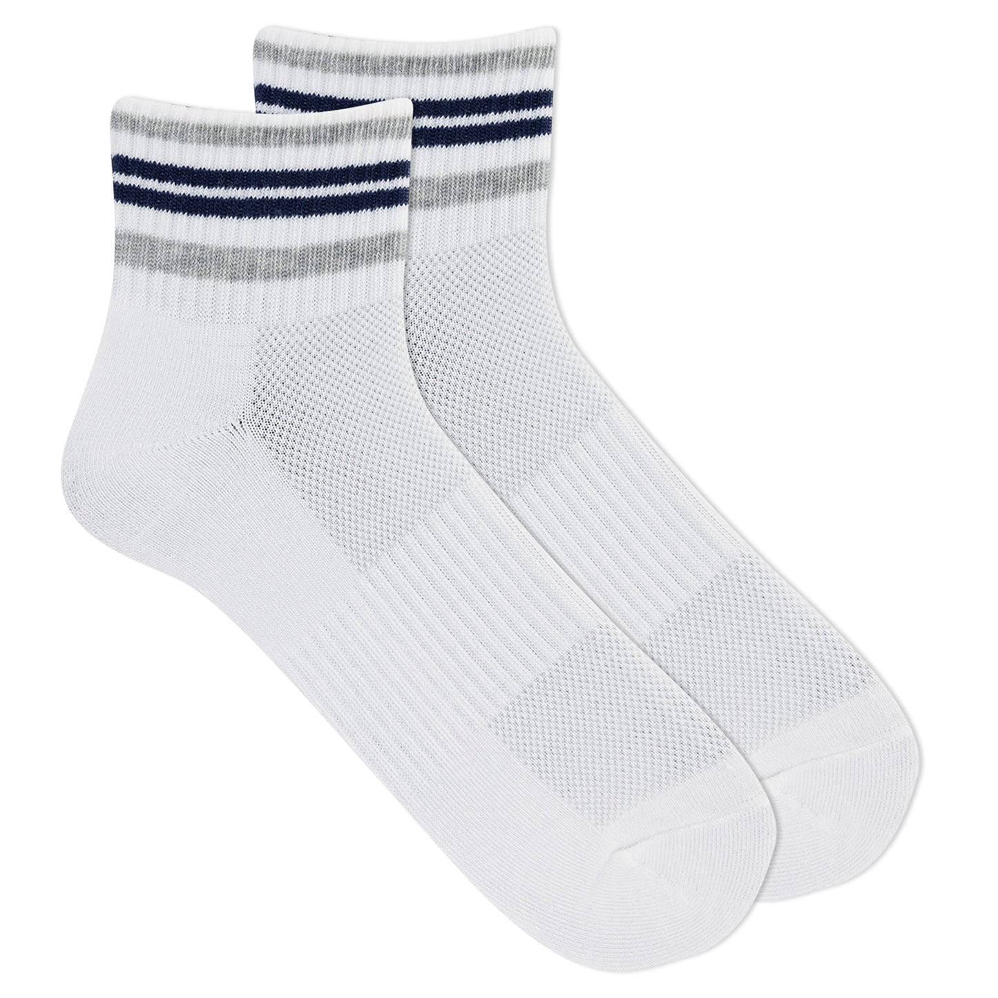 Chaps Sport Cushioned Repreve Athletic Socks-6 Pair Pack-Breathable Front Mesh and Arch Support, Racing Stripe, Men's Shoe Size: 6-12
