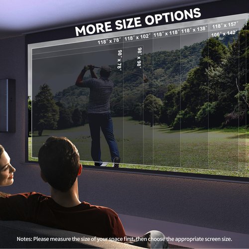 Fireproof Golf Simulator Impact Screen for Training – Professional 3D Air Mesh Golf Impact Screen, Ultra Clear Golf Simulators Screen for Home Golf Practice with Grommet Holes, 8 Size Options