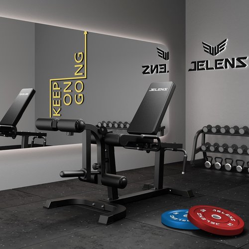 JELENS J10 Leg Extension and Curl Machine, 440LB Adjustable Leg Curl Machine for Home Gym, Seated Leg Extension and Lying Curl Machine for Lower Body Workouts (Black)