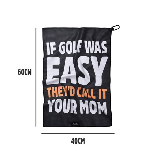 Shanker Golf - Funny Golf Towel - Microfiber Printed Hilarious Golf Accessory - Perfect Golf Gift for Men - Two-Sided Reversible Towel