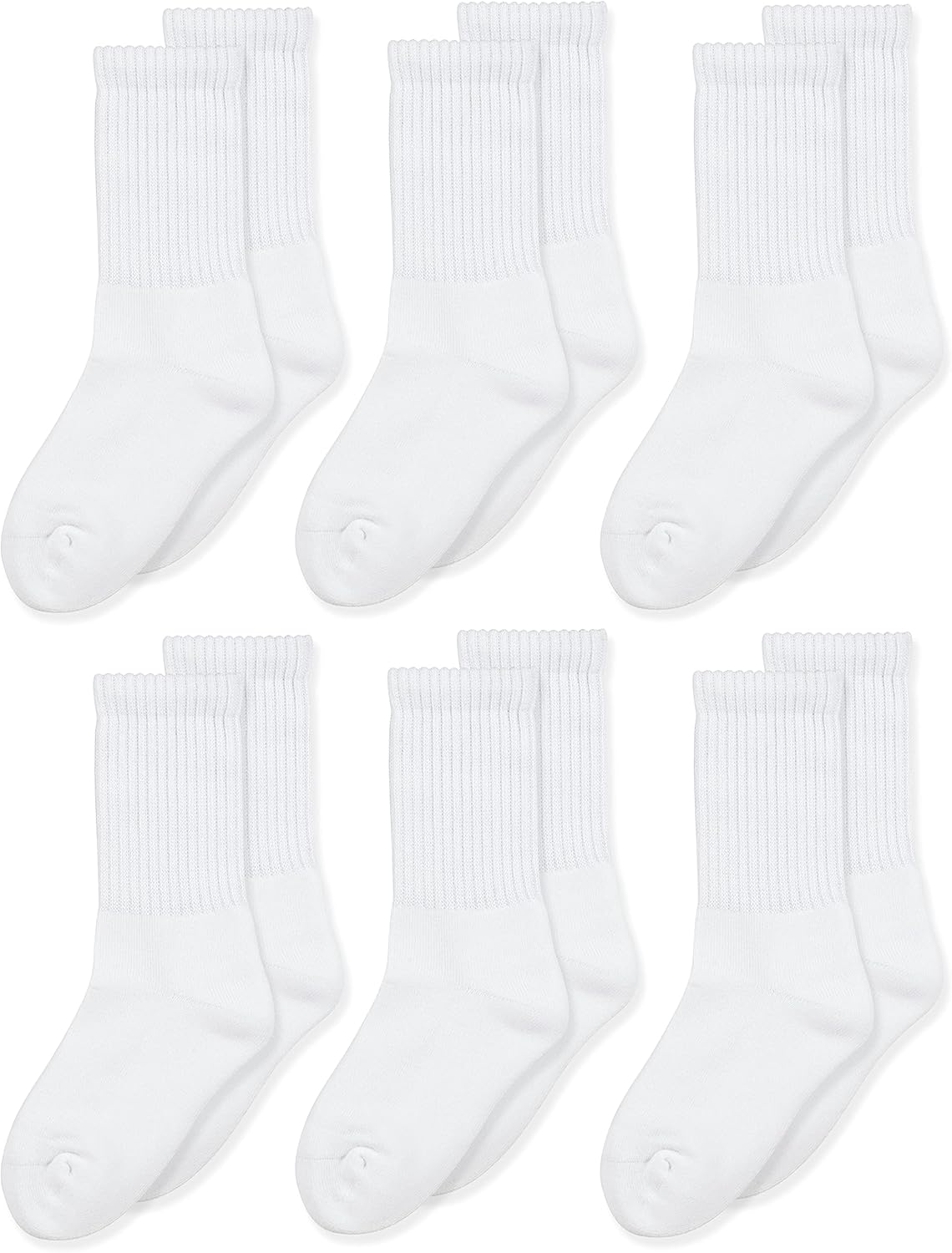 Jefferies Socks Seamless Toe Athletic Crew Socks 6-pack