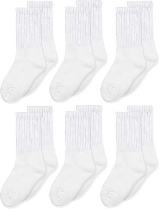 Jefferies Socks Seamless Toe Athletic Crew Socks 6-pack