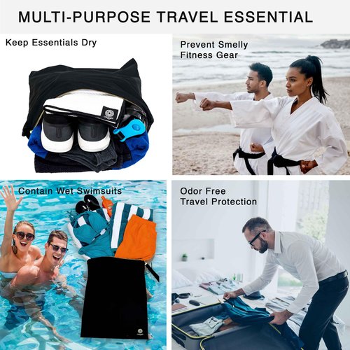 Ornadi X Large Waterproof Antimicrobial Wet Dry Bag Inhibits Bacteria & Odor from Sweaty Gym Clothes, Dirty Laundry, Swimsuits & Towels for Odor Proof Travel Made in USA 17 X 23.5 inch