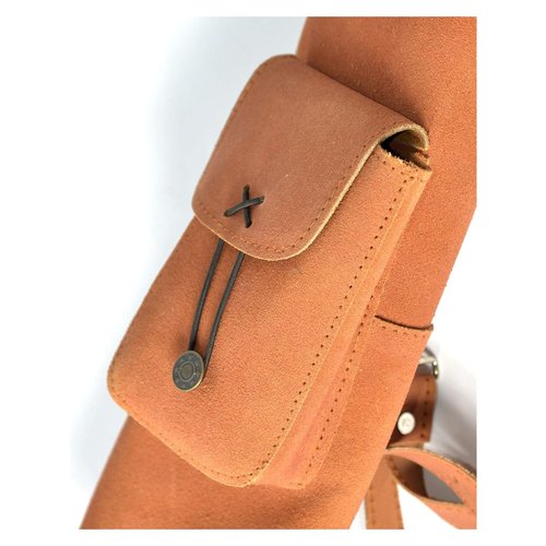 Leather Pro Impact Handmade Genuine Suede Leather Arrow Quiver Holder | Fast Draw Back Quiver Archery | Lightweight & Adjustable with Storage Pocket | Durable & Comfortable Fit