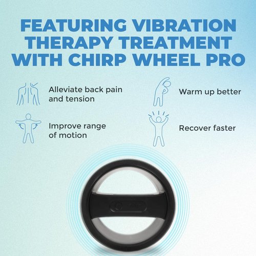 Chirp Wheel Pro Vibrating Massage Roller - 3 Speed Electric Massager for Back Pain Relief & Muscle Therapy, Workout Recovery, Physical Therapy, Yoga Massage | High Density Foam, 8" Black Up to 500 lbs