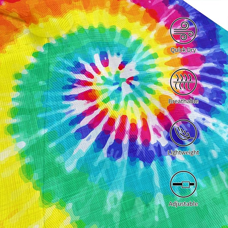 Tie Dye Rainbow Baseball Cap - Adjustable Snapback Trucker Hat