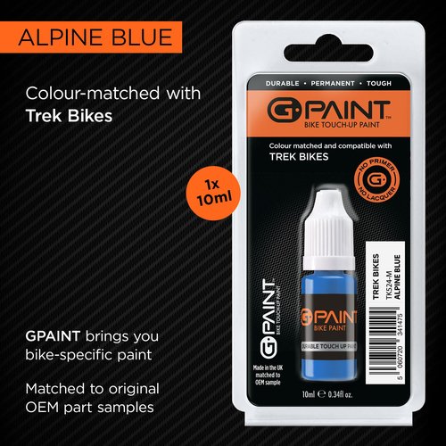 Trek Bike Touch-Up Paint - Alpine Blue - Metallic Gloss - GPaint 10ml Bottle - Touch-Up Paint Kit for Scratched or Chipped Bike Frames - GPaint Bike Paint