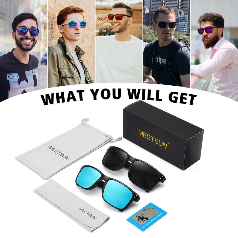 MEETSUN Polarized Sunglasses for Men Women Sports Driving Fishing Glasses UV400 Protection