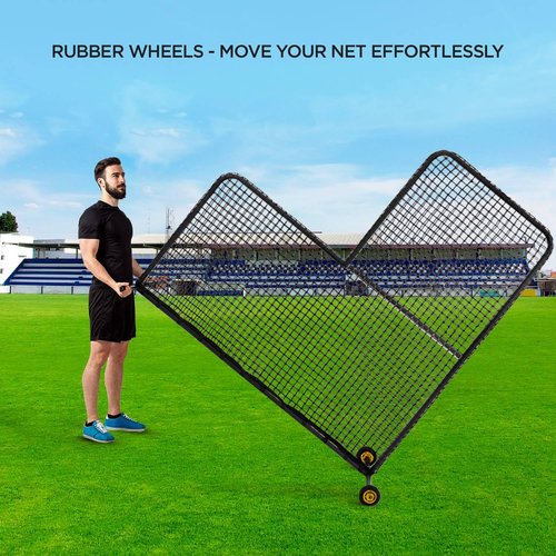 ZivPlay L Screen Baseball Screen Pitching Screen for Batting Cage Pitcher Protection 7x7 ft Protector Net Includes Portable Carry Bag Training Ball