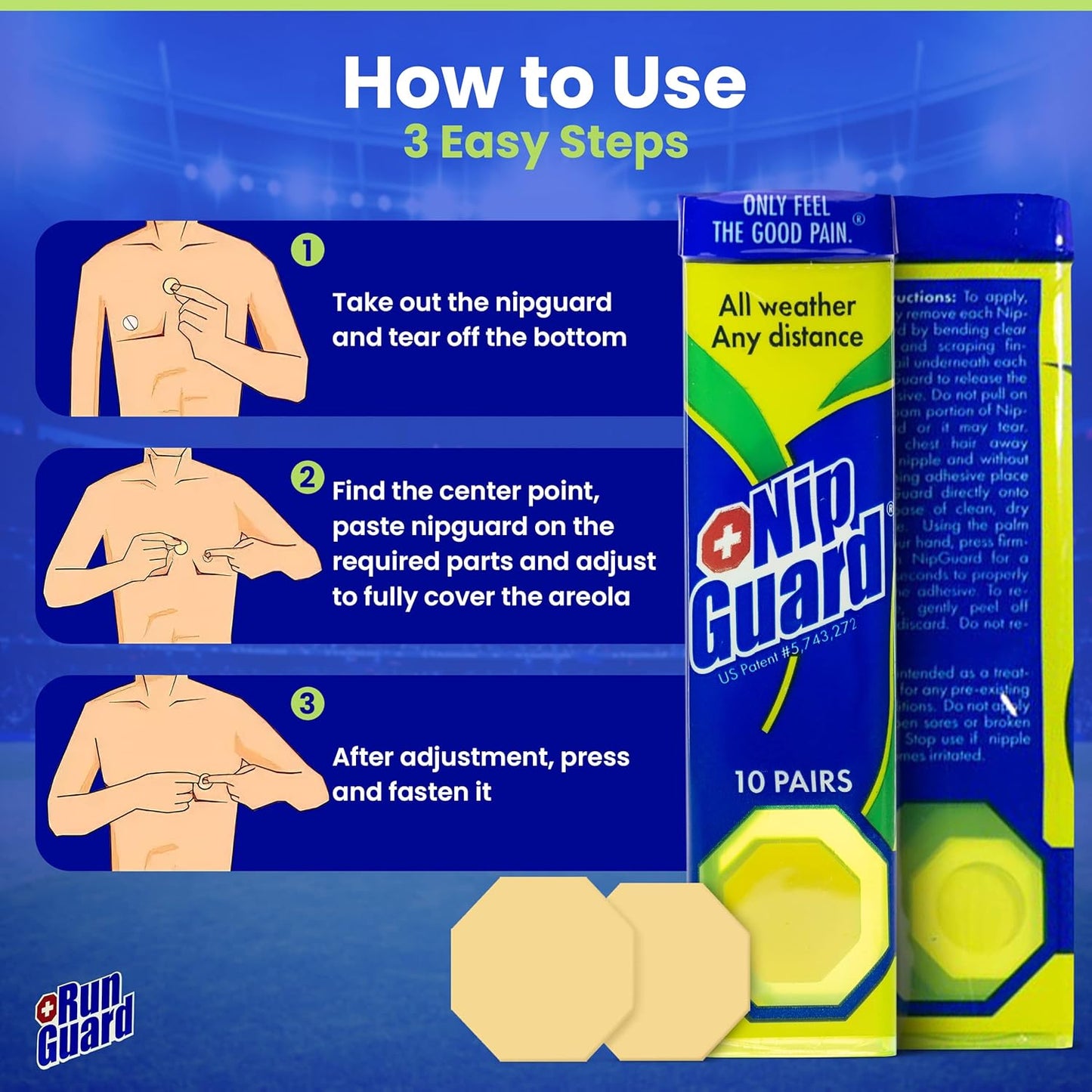 20, 60, 100 Anti-Chafing Nipple Covers for Endurance Athletes. - Guaranteed Nipple Protection Since 1998
