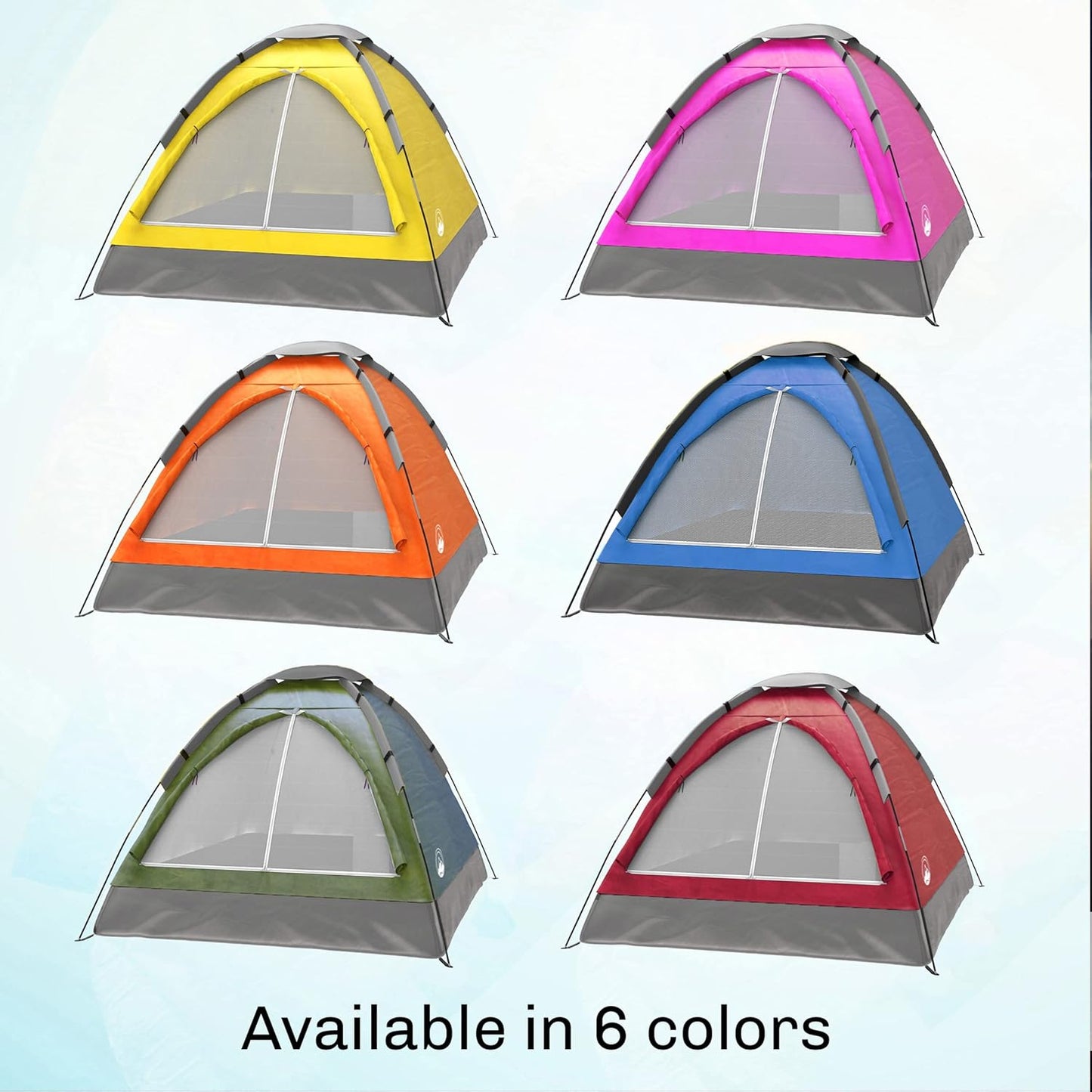 2-Person Dome Tent – Easy Set Up Shelter with Rain Fly and Carrying Bag for Camping