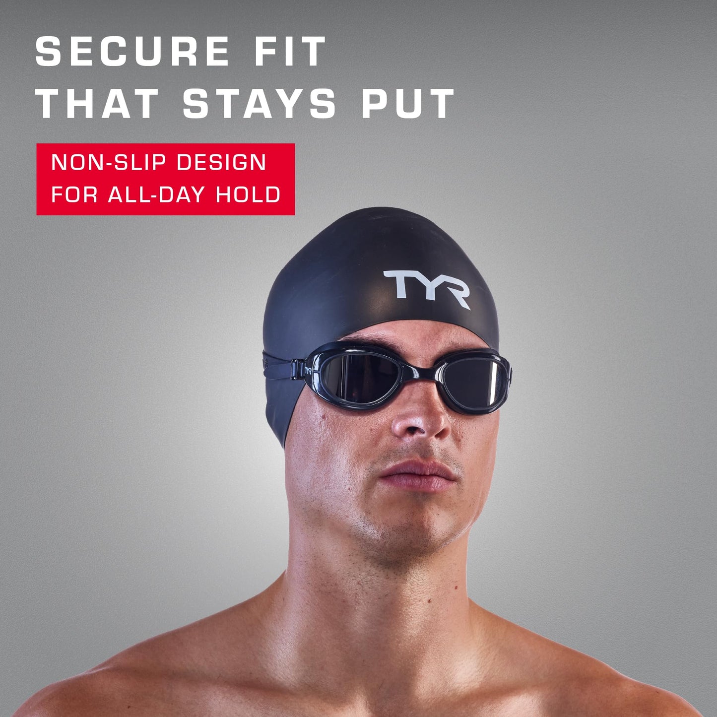 TYR Silicone Swim Cap for Men and Women – Wrinkle-Free, Durable & Tear Resistant, Low Drag Training & Competition Cap, White