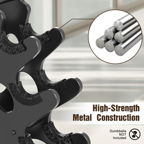 Dumbbell Rack 4-Tier Weight Stand Home Gym Dumbbell Storage Weight Tree Holder (No Dumbbells Rack Only)