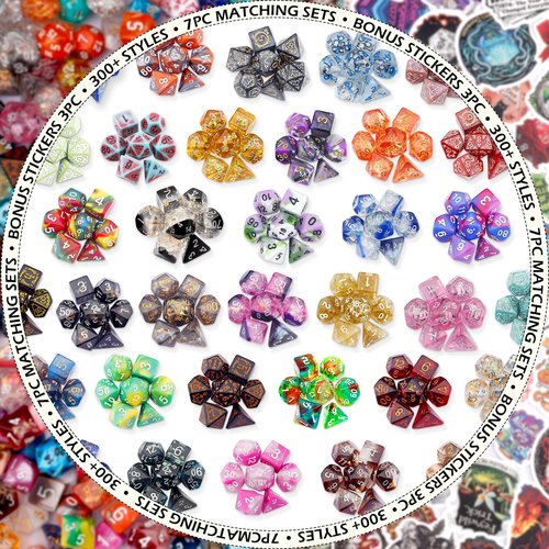 Haxtec Mystery Dice Set DND Dice Wide Range of Patterns Polyhedral Gaming Dice for Tabletop & Role-Playing RPG DND Gift