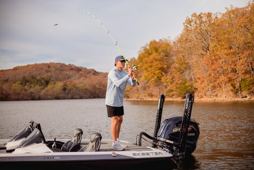 Profishiency 7' White/Green Drip One Piece Spinning Rod and Reel Combo