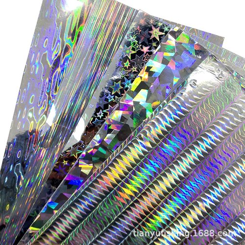 WERQA 10Pcs Holographics Adhesive Film Reflective Fishing Lure Stickers Waterproofs Flashing Fishing Lure Tape Easy to Use
