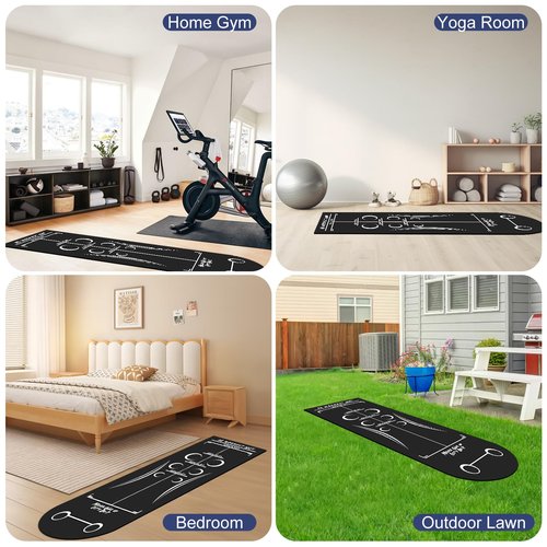 NELOMO Abdominal Exercise Mat Ab Workout Mat Rubber Non-Slip Abdominal Exercise Mat Ab Roller Mat 71”X 23.6” Heavy Ab Training Mat AB Workout Must Have for Fitness Gym