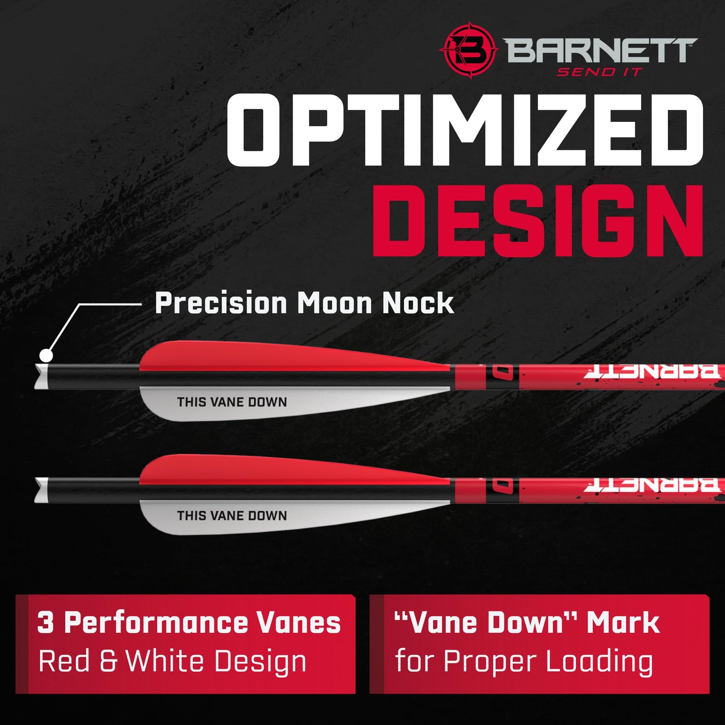 Barnett Outdoors Headhunter 20" Carbon Crossbow Arrows 5-Pack, Lightweight Hunting Bolts with Half-Moon Nock and Field Points Included