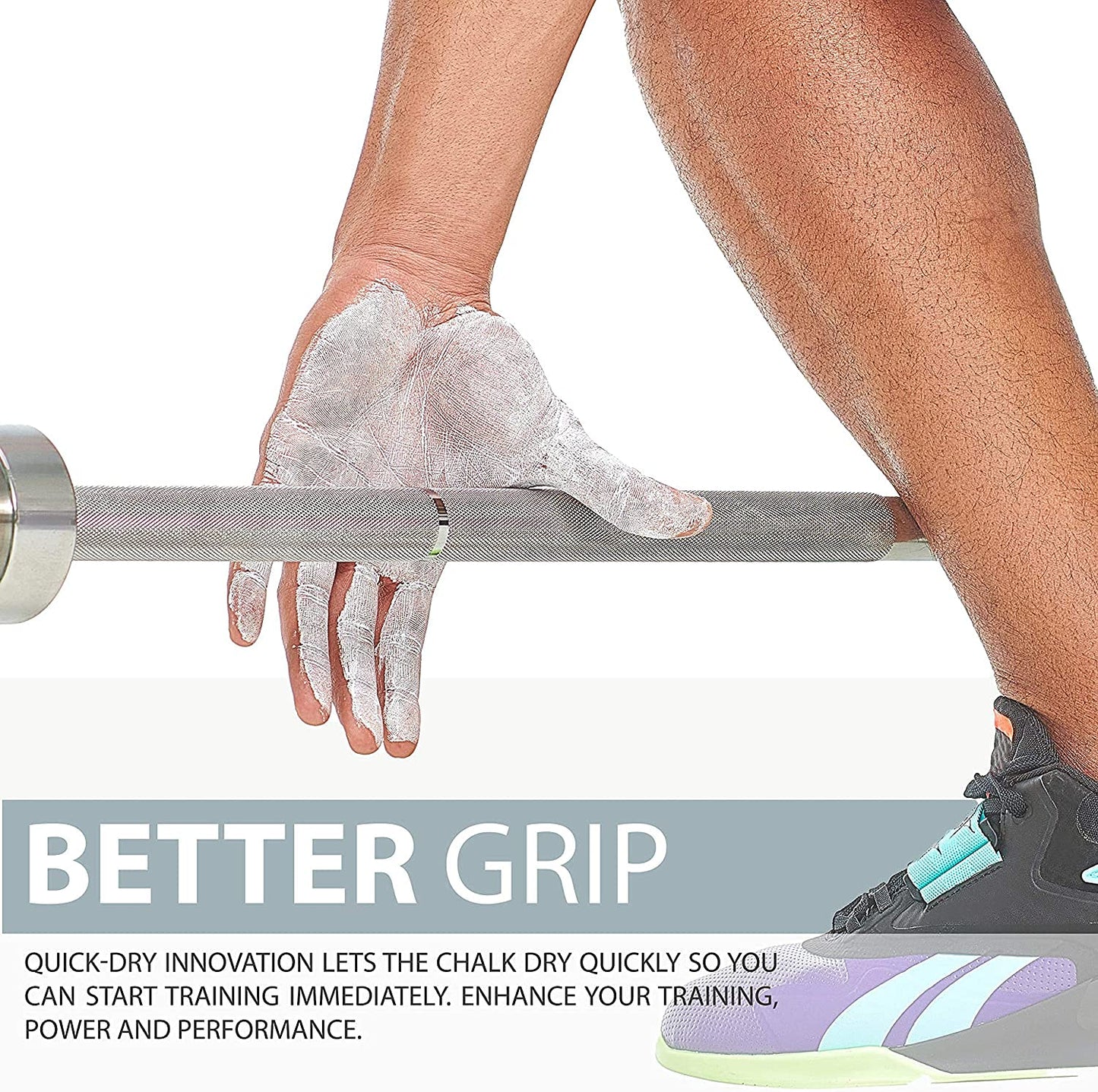 WARM BODY COLD MIND Liquid Chalk Improves Grip for Cross Training, Weightlifting, Powerlifting, Deadlifting, Gymnastics, Climbing, Pole Dancing, No Mess (50+50ml)