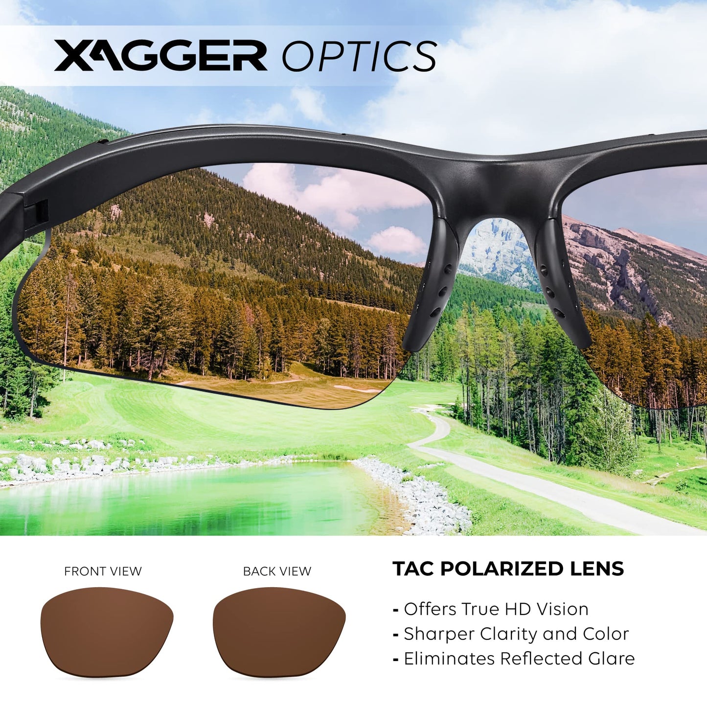 Xagger Kids Youth Polarized Sports Sunglasses for Boys Girls Baseball Softball Glasses TR90 Frame