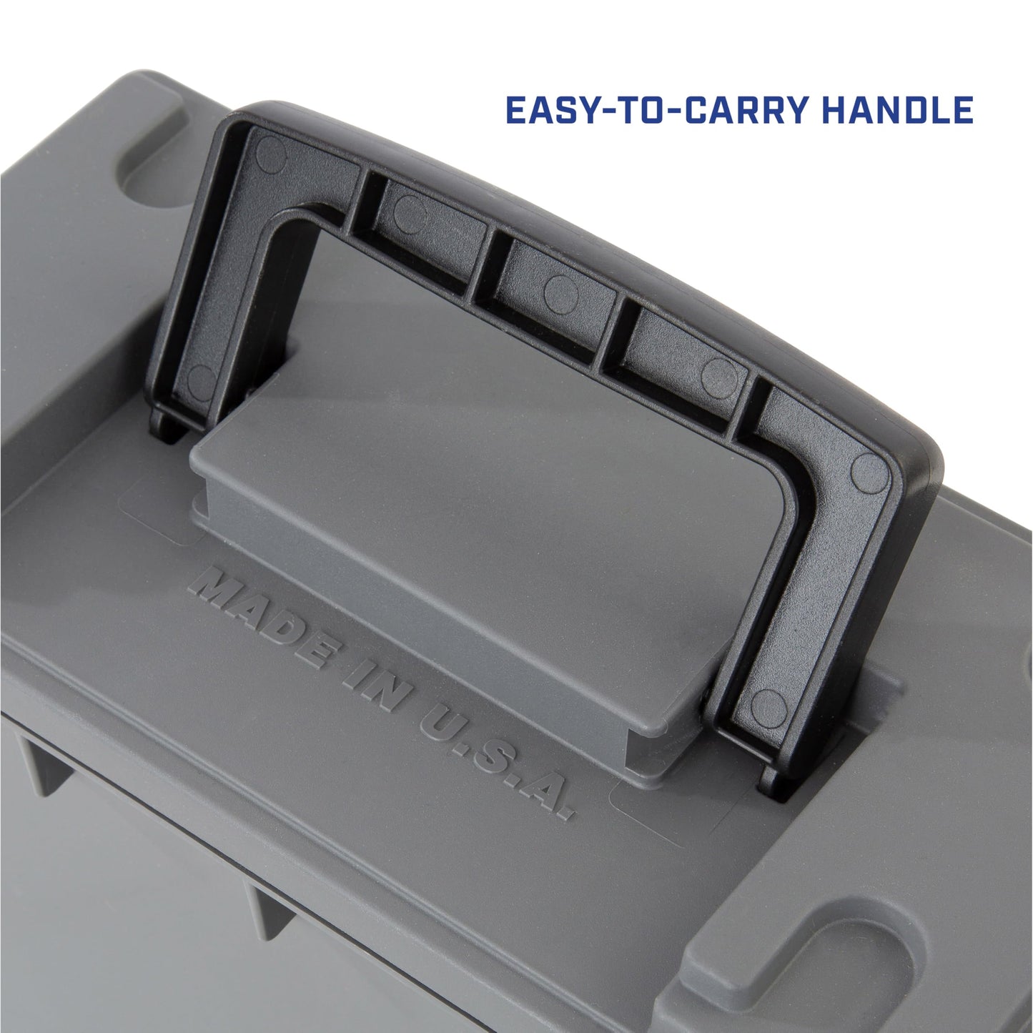 Sheffield 12792 2-Pack Ammo Storage Box, Stackable .30 Cal Field Boxes, Water and Dust Resistant, Lockable Storage Box with Handle, Secures Hunting Gear, Supplies, and Bullets, Made in USA, Gray