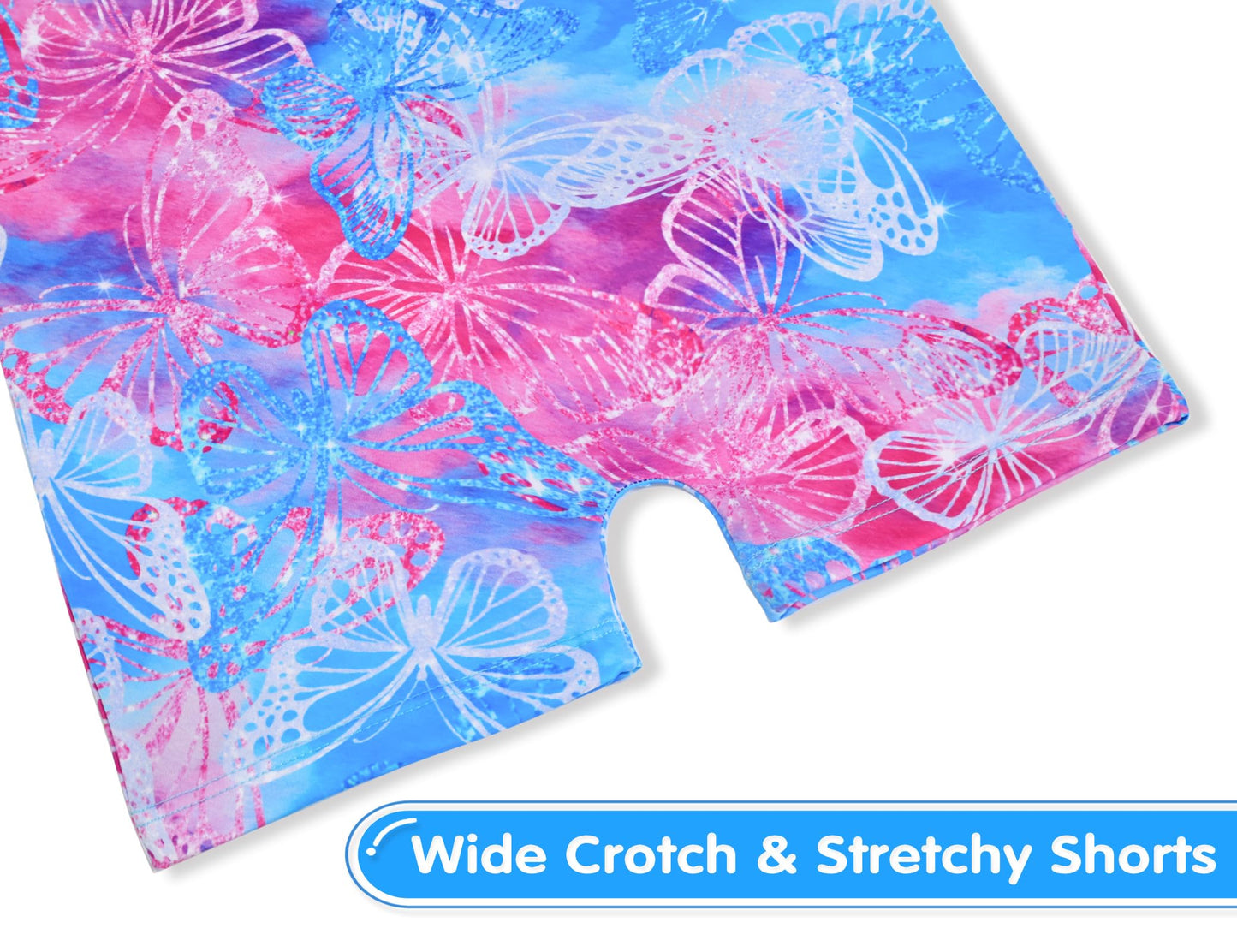 Nokecina Girls Gymnastics Leotards Size 4-5t Blue Purple Butterfly Unitards Adorable Dance Outfit for Practice