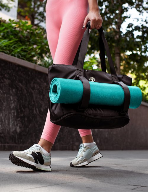 WARRIOR2 Yoga Mat Carrier - Expandable, Water & Shock Resistant Laptop Travel Bag with Mat Straps, Yoga Gym Bag For Men & Women, Luggage Sleeve, Large Tote