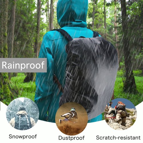 Frelaxy Waterproof Backpack Rain Cover, 10000mm Waterproof Level, Upgraded Ultra-Strong Multilayer Structure, Antislip Cross Buckle Strap, Ultralight Compact Portable, for Hiking, Camping, Traveling