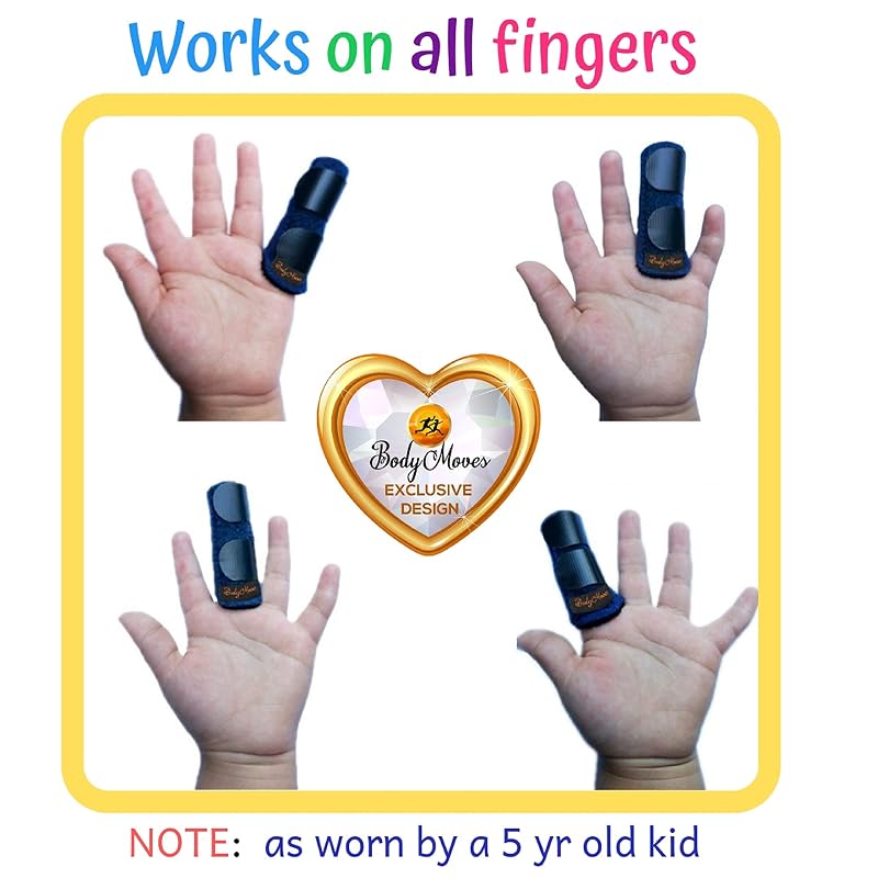 BodyMoves Kids Finger Splints (2 pc) - Yellow Variation