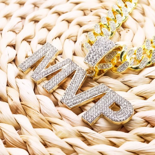 MVP Championship Cuban Link Chain Medal Award Gift Metal MVP Chain Award Winner Prize Trophy Pendant Necklace for Winner Adults Player Team Football Soccer Baseball Basketball Softball (gold)