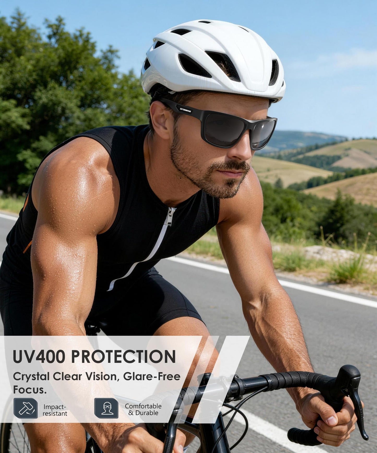 KALIYADI Polarized Sunglasses Men Sports-Sunglasses: Classic Sun Glasses for Driving, Fishing for Women with UV400 Protection