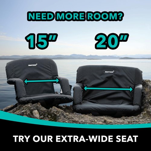 Driftsun Stadium Seats with Back Support, Deluxe Bleacher Chairs with Support Cushion, Padded Seats with Waterproof Chair
