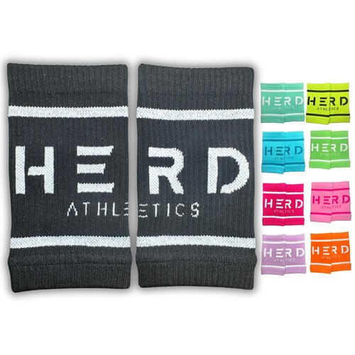 HERD Athletics Cotton Wrist Sweatbands – Absorbent, Stretchable Wrist Bands for Men & Women – Anti-Chafing, Sweat-Wicking Support for Weightlifting, Cross Training, WODs, Tennis, Running & Fitness