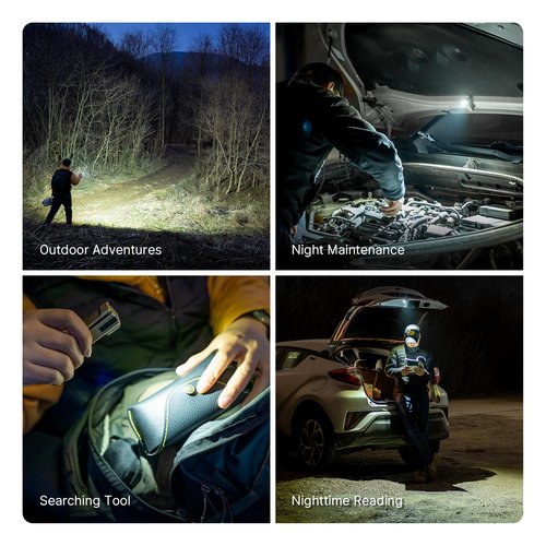 OLIGHT Oclip Ultra EDC Flashlight Clip-on Light, 530 Lumens Rechargeable with Type-C Charging, Combines Floodlight, Spotlight and UV, Triple Magnetic Lights for Inspection and Work (Olive Green)