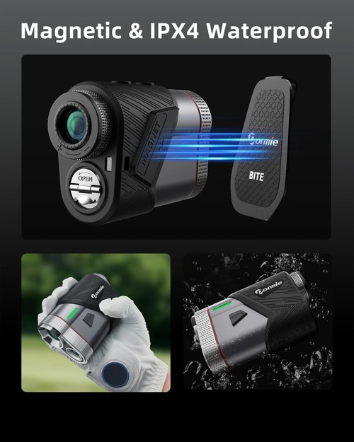 Dormie Golf Rangefinder with Slope,800 Yards Laser Range Finder Golfing,Aluminum Alloy Body,Flag Pole Locking Vibration,Slope Compensation,6X Magnification Rangefinder with Magnet,T100 Black