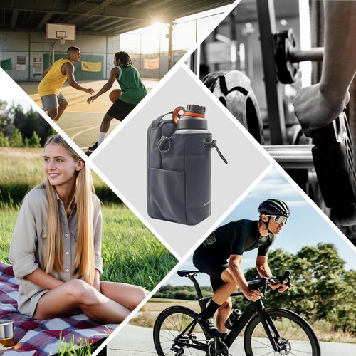 Magnetic Gym Bag For Men and Women Sling Sport Bag Travel Work with Water Bottle Holder, Phone Pockets Powerful Magnet Silky-Skin Fabric