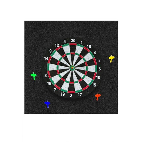 Hahafelt Dart Board Wall Protectors Dart Board Backing Felt Wall Tiles Cork Dartboard Backer Alternative Extended Length,Splicable Dartboard Backboard Surround(23.6" H X 23.6" W X 0.35")