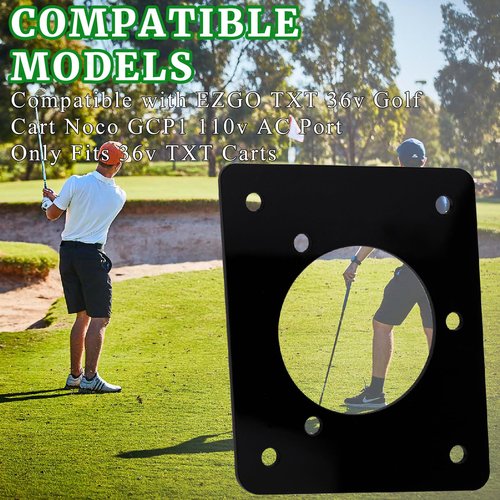 Golf Cart Charging Port Adapter Compatible with Noco GCP1 110v AC 36v EZGO TXT Carts Charging Plug Part Type for Lithium Battery Conversion and On-Board Charging