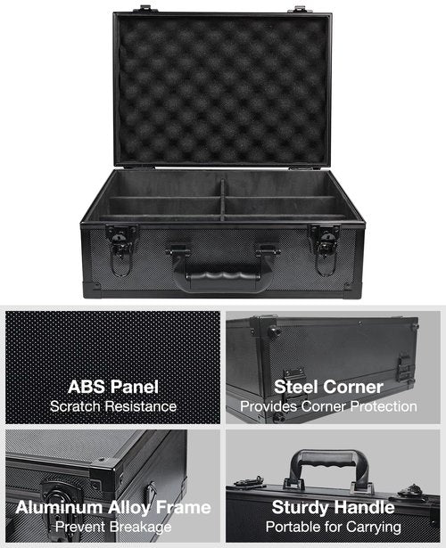 ySky Toploader Metal Storage Box for 3"x 4" 35pt Rigid Card, Sports Card Storage Boxes for Trading Cards,Top Loader Card Storage Hard Case, Top Loaders Holder (Holds 600+Toploaders)
