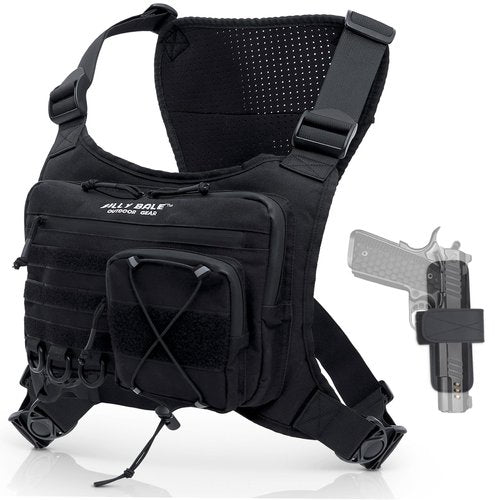 Billy Bale Sports Chest Bag – Lightweight, Outdoor Water-Resistant Adjustable EDC Front Tactical Pack for Hunting, Hiking, Running, Cycling, Travel - Compact & Durable Vest For Men & Women