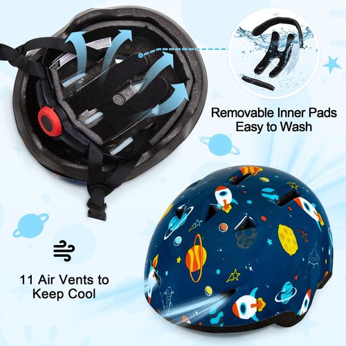 Toddler Bike Helmet, Baby Infant Bike Helmet for Toddlers Boys Girls Age 1-3 Kids Helmets for Biking Scootering Skateboarding