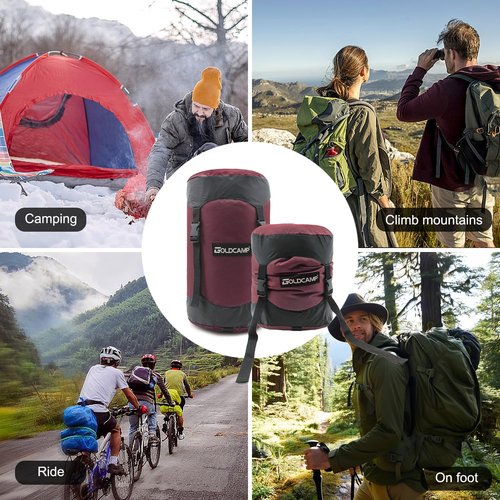 GoldCamp Outdoor Storage Stuff Sacks, Camping Gear Organizer (Red, XXXL)