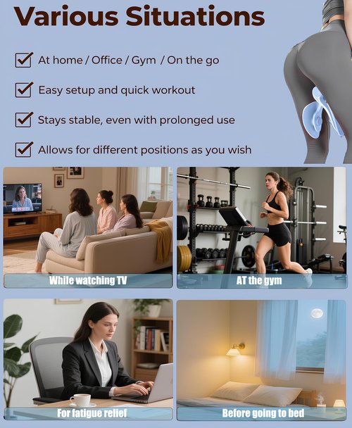 Premium Thigh Master & Kegel Exerciser - Adjustable Resistance Pelvic Floor Trainer, Inner Thigh Toner & Home Workout Equipment for Muscle Strengthening & Toning